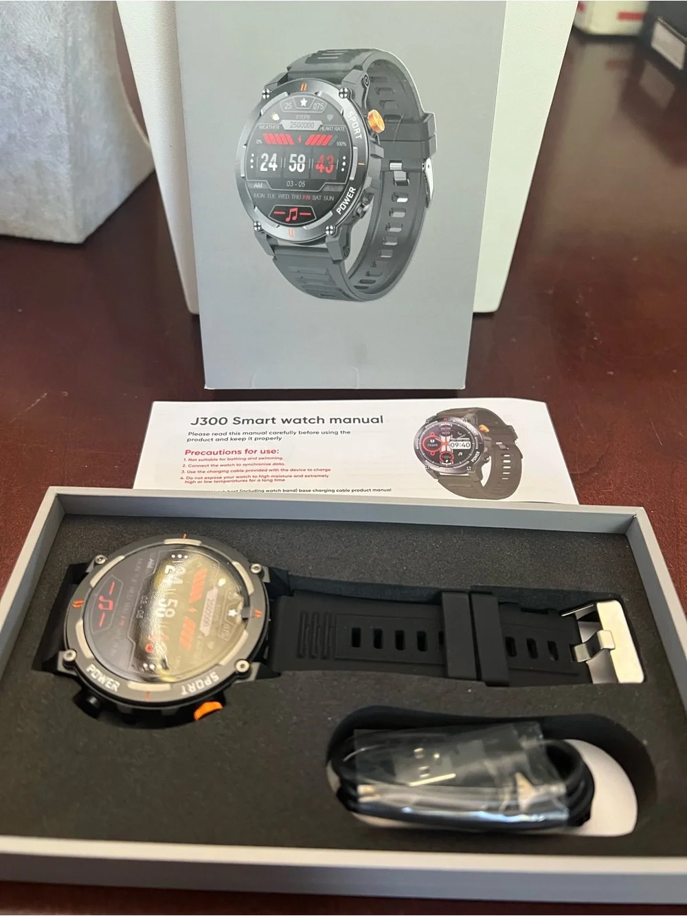 Multifunction Fitness Smartwatch - Black Silicone